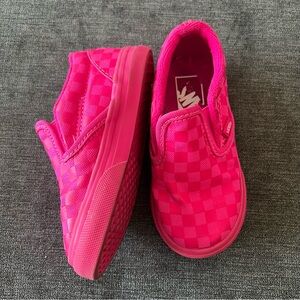 Vans Toddler Kids size 7 Pink Slip-On Shoes